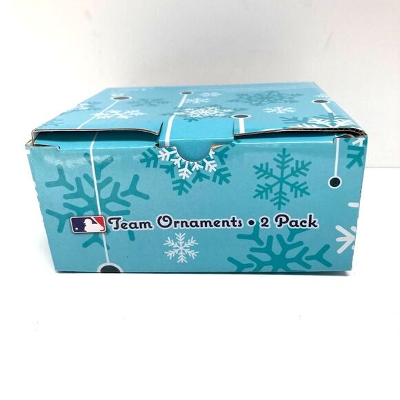 MLB Boston Red Sox Christmas Tree Holiday Ornaments  2 Pack - Picture 6 of 8